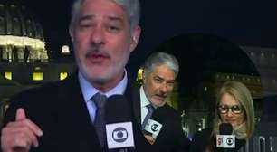 Eita! Após 'climão' com Ilze Scamparini, William Bonner quebra o silêncio ao vivo e web aponta: 'Falso'