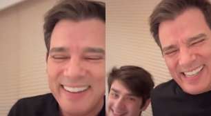 Filho de Celso Portiolli imita Silvio Santos e apresentador dispara: 'Muito ruim'