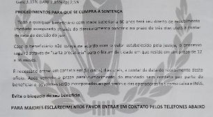 Golpistas enviam cartas para beneficiários do INSS com falso dinheiro a receber