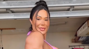 Solteira, Gracyanne Barbosa mostra corpo musculoso: 'Vem passar oleozinho'