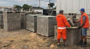 Apenados no RS ajudam na construção de novo hospital com peças de concreto