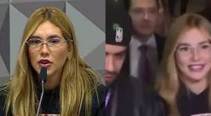 De moletom e sorridente, Virginia Fonseca chega na CPI das Bets ao lado de Zé Felipe