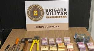 Ladrão é preso com R$ 68 mil após invadir lotérica e tentar fugir no RS