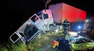 Nove pessoas morrem em acidente entre van e carreta em rodovia de MG