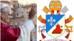 Coração em chamas, flecha, livro: Vaticano explica o brasão de Leão XIV