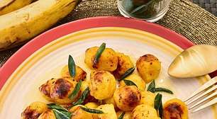 Nhoque de banana 2 ingredientes na Airfryer: sem farinha