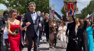 Equipe de 'O Agente Secreto' dança frevo no tapete vermelho de Cannes; filme foi aplaudido por 13 minutos