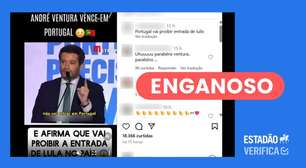 Partido de André Ventura não venceu eleições em Portugal; fala sobre proibir Lula no país é de 2024