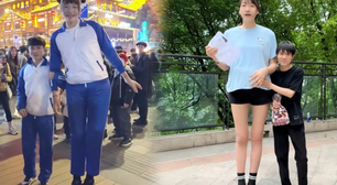 Chinesa de 2,2 metros viraliza ao anunciar gravidez do namorado, de 1,68