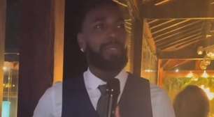 Homenagem durante o casamento de Wesley reforça laço com Gerson, do Flamengo; vídeo