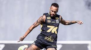 Neymar treina com reservas do Santos em preparação para a volta