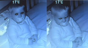 Mãe se assusta ao ligar babá eletrônica e encontrar filha encarando a câmera