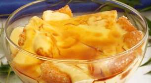 Creme imperial com biscoito champagne: sobremesa com aparência sofisticada