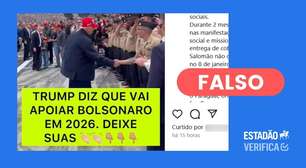 É falso que Trump tenha declarado apoio a Bolsonaro nas eleições de 2026