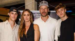 Beleza dos filhos gêmeos de Fernanda Lima e Rodrigo Hilbert rouba a cena em evento