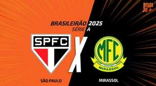 São Paulo x Mirassol, AO VIVO, com a Voz do Esporte, às 17h
