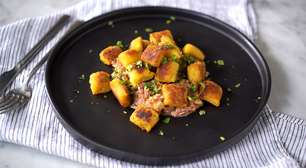 Gnocchi de Banana-da-Terra com Carne Seca