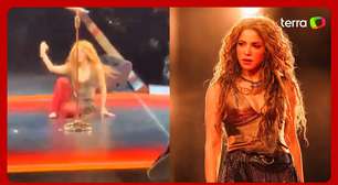 Shakira leva tombo durante show no Canadá