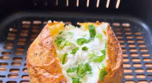 Batata recheada na Airfryer: irresistível, pronta sem esforço