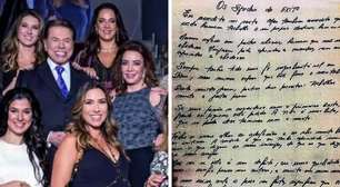 Família descobre carta de Silvio Santos escrita antes da morte; confira