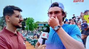 João Fonseca se emociona após vaga na 3ª rodada de Roland Garros