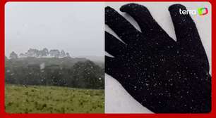 Região da Serra do Rio Grande do Sul registra neve e chuva congelada
