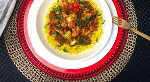 Frango ensopado fácil com couscous leve e sem arroz