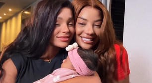 Ludmilla e Brunna Gonçalves exibem o rosto da filha pela primeira vez e derretem famosos e fãs: 'A cara da Lud'