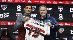 Dinenno é apresentado no São Paulo e revela conversa com Calleri: 'Falou muito bem'