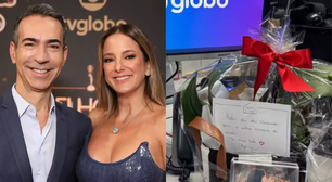 Ticiane Pinheiro emociona Cesar Tralli com surpresa de Dia dos Namorados na Globo