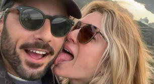 Quente! Letícia Spiller lambe e morde novo namorado e faz declaração: 'Tem fogo'