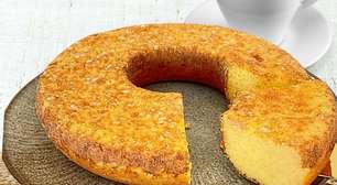 Bolo de fubá sem trigo com queijo úmido, melhor que já fiz