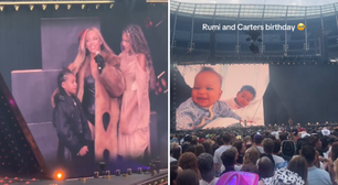 Beyoncé interrompe show em Londres para desejar feliz aniversário aos filhos Rumi e Sir: 'Mamãe ama vocês'