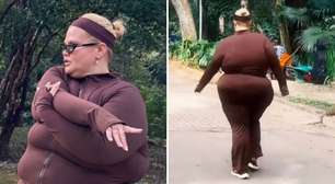 Thais Carla mostra novo shape após perder 50 kg: 'Cuidar'