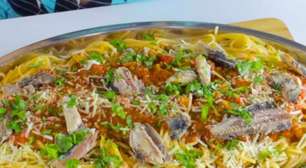 Espaguete de sardinha para o almoço para você começar bem a sua semana