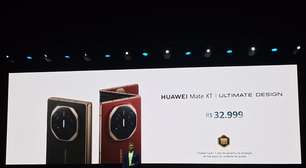 Huawei lança primeiro celular com três telas dobráveis por mais de R$ 30 mil