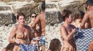 Ex-paquita rouba a cena ao curtir dia de sol em praia do Rio de Janeiro