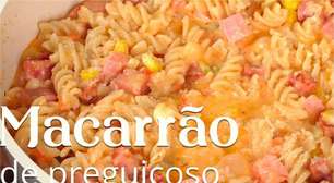 Macarrão de preguiçoso que faço em dias mais corridos e fica pronto em 10 minutos