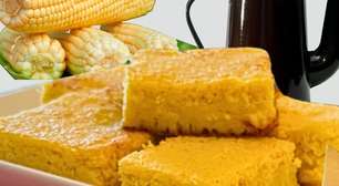 Bolo de milho da roça sem farinha: cremoso, no liquidificador