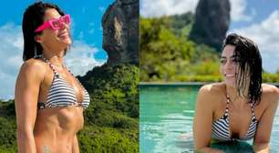 Corpo de Carol Castro chama a atenção ao postar fotos em passeio de barco