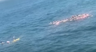 Bombeiros resgatam mais de 70 praticantes de stand up paddle após ventania no RJ