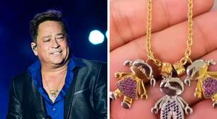 Leonardo usa colar de R$ 30 mil dado por Virginia e Zé Felipe em show no São João de Caruaru