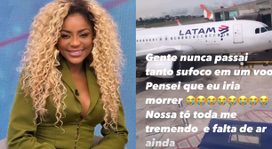 Cariúcha passa sufoco durante viagem de avião para o Rio de Janeiro: 'Pensei que iria morrer'