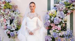 Giovanna Lancellotti: 26 fotos e TUDO sobre o vestido de noiva 'dos sonhos' da atriz, com transparência e véu gigante, para casamento com Gabriel David