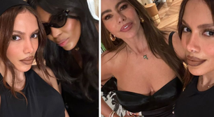 Recuperada do susto, Anitta posa ao lado de nomes como Naomi Campbell e Sofía Vergara