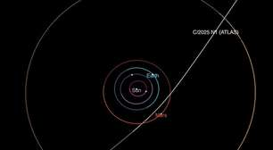 Nasa registra cometa interestelar em movimento no sistema solar