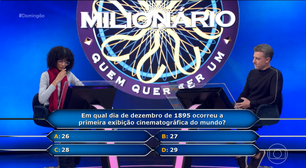 Participante do 'Quem Quer Ser um Milionário?' abre mão de R$ 150 mil. Você saberia a resposta?