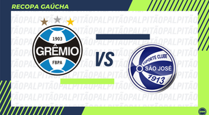 Grêmio x São José: prováveis escalações, arbitragem, onde assistir e retrospecto