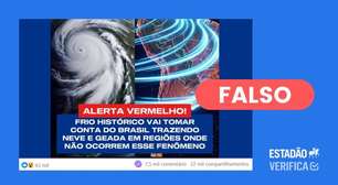 Alerta de 'frio histórico' em todo o País é falso; temperatura baixa não deve bater recorde