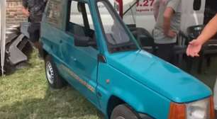 Italiano transforma Fiat Panda em 'carro mais estreito do mundo'